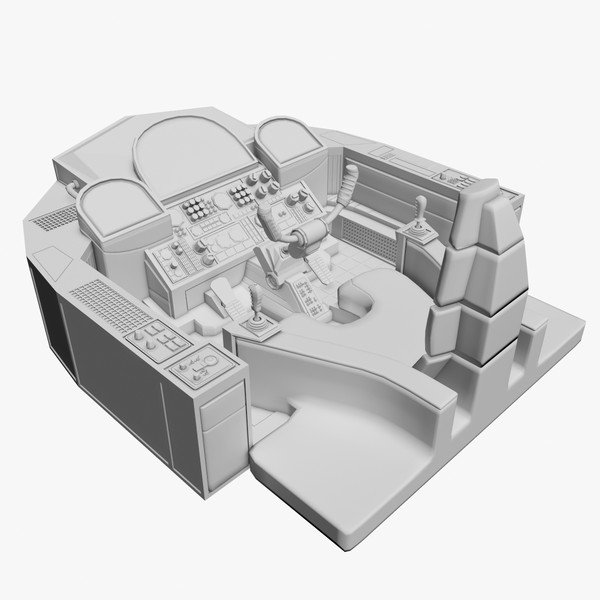 sci-fi cockpit 3d model - Cockpit A... by Tschirner